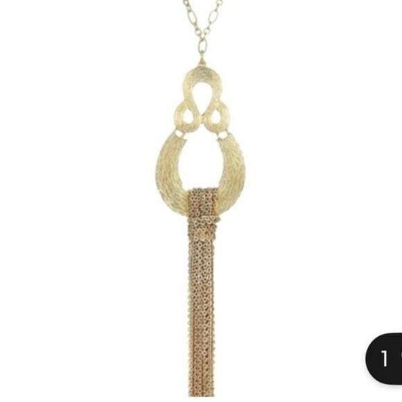 Lilly Pulitzer Fantasea Gold Tassle Neckace - Picture 1 of 3